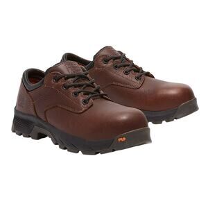 Timberland Mens Titan EV Composite Toe Oxford Shoes US 12 XW Brown Leather NWOB